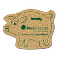 Pig Shaped All Natural Cork Coasters